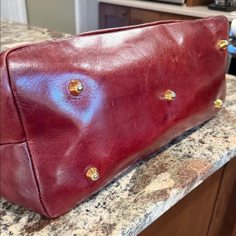 Large Leather Travel Bag in Rich Brown